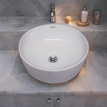 Imagem de Cuba para Banheiro Cerâmica Md Luxo Mondialle Branco