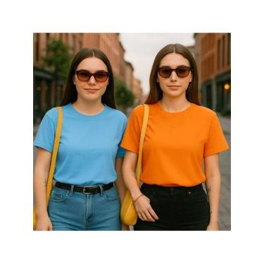 Imagem de KIT 2 T-Shirts com Azul Bebê e Varias Cores 100% Algodão Leve e Modern