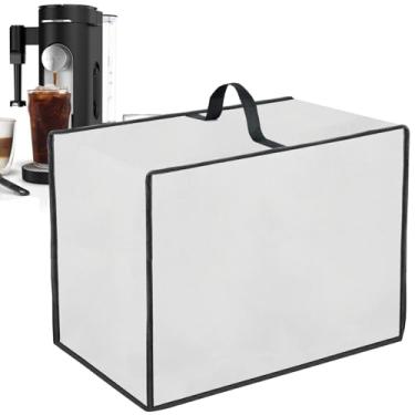 Imagem de NUENSS-ROR Capa protetora contra poeira para cafeteira Ninja Pod & Grounds Specialty PB051/PB051GB/PB051SG/PB051ST, capa protetora resistente à prova d'água para máquina de café (prata)