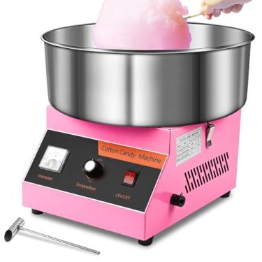 Imagem de 220V, Mini Máquina Caseira de Algodão Doce, Máquina de Algodão Doce, O Produto Vem com Uma Colher, Modelo Portátil, Mini Máquina de Algodão Doce, Rosa, 35 * 28 * 52.5 cm