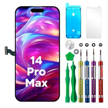 Imagem de Substituição de tela LCD para iPhone 14 Pro Max 6,7 polegadas (modelo A2651, A2893, A2896, A2895, A2894) 3D Touch Screen Display digitalizador Kit de reparo Montagem