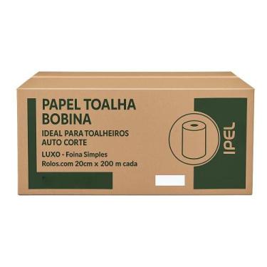 Imagem de Papel Toalha Para As Mãos Bobina Com 6 Rolos 20Cm X 200M - Ipel