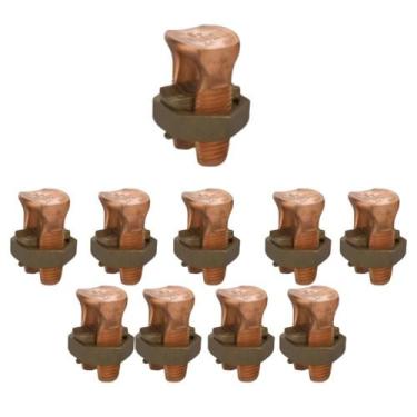 Imagem de Kit 10 conector split bolt paraf fendido 35mm mci