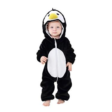 Imagem de Macaquinho unissex para bebês cosplay fantasia de Halloween roupa de animal, Penguin, 90(height 30-33 in / ages 12-17months)