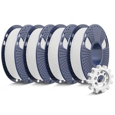 Imagem de SUNLU Filamento PETG 3D de alta velocidade Pacote de 1,75 mm, menos filamento PETG de amarração, 2 kg no total, serve na maioria das impressoras 3D FDM, 0,25 kg cada carretel, 4 pacotes, branco * 4