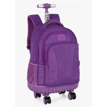 Imagem de Mochila C/Rodinhas Up4you Note Fios De Lurex Roxa