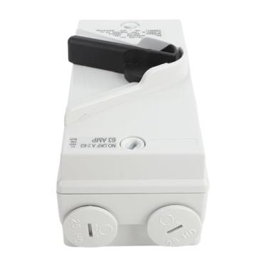 Imagem de Hyuduo Interruptor de Desconexão do Motor Fechado 63a 2 Pólo Caixa de Disjuntor Pesado IP66 Prova de água para o Barco Gerador Com Contatos de Prata Círculo de Vedação Adequados para