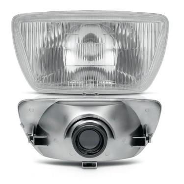 Imagem de Farol Dianteiro de Moto com Design Universal, Alta Visibilidade e Vidr