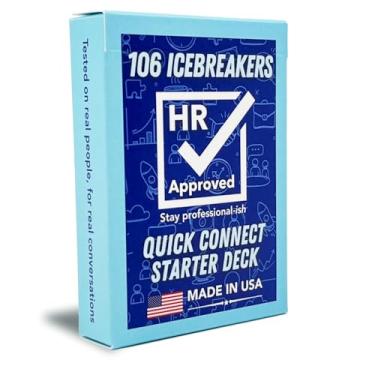 Imagem de HR Approved Quick Connect Starter Deck - Icebreaker Game with 106 Questions, Made in USA, Conversation Cards for Work, Card Game, Easy Team Building Games for Coworkers, Office Games