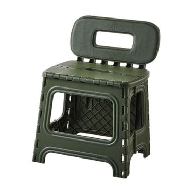 Imagem de rockible Banco dobrável, cadeira dobrável para acampamento com encosto para jardinagem e pesca, Verde