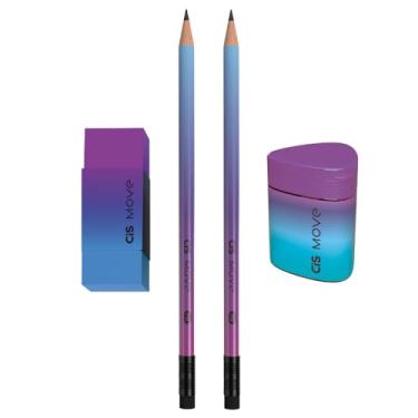 Imagem de CIS KIT MOVE2-2 Lapis HB + 1 Apontador + 1 Borracha Move Roxo