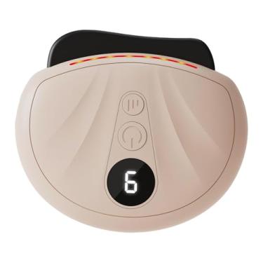 Imagem de Ysyqkn Massageador Elétrico Gua Sha para Rosto, 9 Níveis de Temperatura E Intensidade de Vibração para Olhos E Pescoço, Ferramenta Facial Gua, Bege, Tamanho real