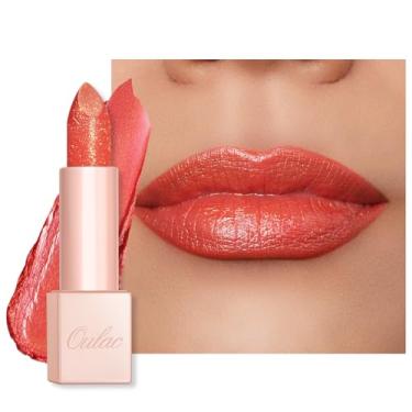 Imagem de Oulac Batom hidratante coral para mulheres, protetor labial colorido com infusão de ácido hialurônico de sódio, maquiagem labial leve, vegana e sem glúten, PG04 Sunrise