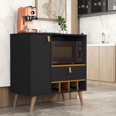 Imagem de Armario Cozinha Microondas Suspenso E Pés Eric Plus Cores - Comprar Mó