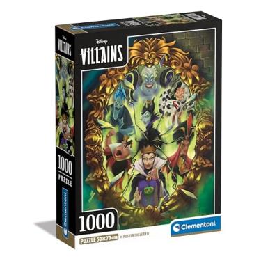 Imagem de Clementoni - Disney Villains Collection Quebra-Cabeça De 1000 Peças, Vertical, Divertido Para Adultos, Multicolorido, 39812
