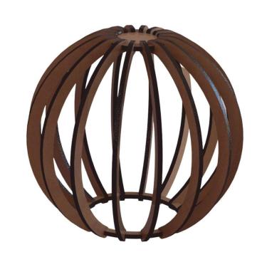 Imagem de Luminária Teto Tipo Pendente Jabulani Mdf - Completa Cor: Marrom