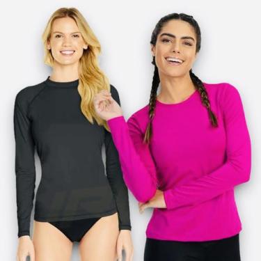Imagem de Camiseta Manga Longa Proteção Solar UV Térmica Feminina PLT 362 - IRON