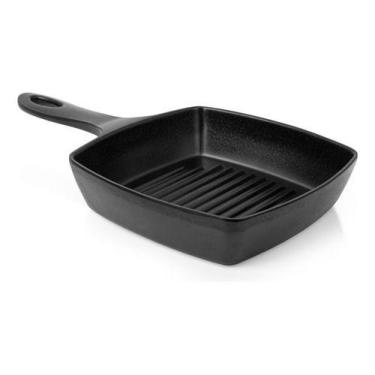 Imagem de Mini Frigideira Grill 27 Cm Melamina 100% Prof. Cor Preto - Gourmet Mi