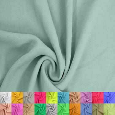 Imagem de Texco Inc Air Flow Cey Yard – 100% poliéster, não esticável, 150 cm de largura, tecido respirável leve 160 g/m2 para vestidos, blusas, vestuário, costura e artesanato DIY, espuma do mar 10 jardas