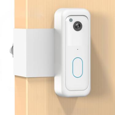 Imagem de Suporte de campainha Blink, suporte de porta de vídeo anti-roubo Blink sem perfuração, adequado para campainha Blink (1ª e 2ª), não para porta de segurança (branca)