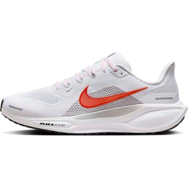 Imagem de Nike Tênis de corrida masculino Pegasus 41, Branco/cinza lobo/preto/vermelho picante, 39