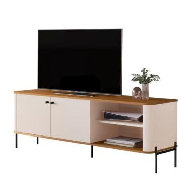 Imagem de Rack Bancada Tucupí 140cm para TV até 60" com Pés de Metal - JB BECHAR