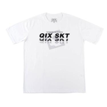 Imagem de Camiseta qix three-dimensional original algodão, Masculino, G2, Branco