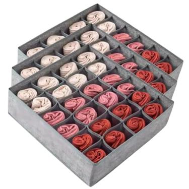 Imagem de Kit 3 Comeia Organizadora de Gaveta com 24 Divisórias Nicho para Roupas Intimas Closet Mala Guarda-Roupa