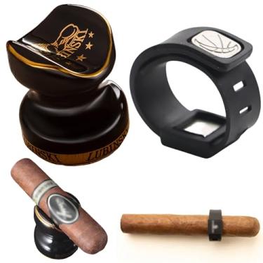 Imagem de Suporte de cinzeiro de charuto 2025, descanso de cerâmica portátil, acessório de suporte de charuto de luxo simples, adequado para viagens/terraço/pesca, grelhar e acampar, os melhores acessórios e