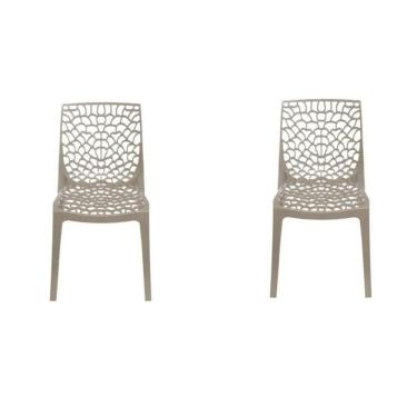 Imagem de Kit com 2 Cadeiras Gruvyer para Sala de Jantar  Cinza