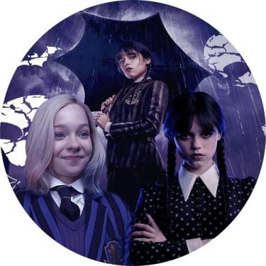 Imagem de Painel Redondo Wandinha e Enid  - IMPAKTO VISUAL