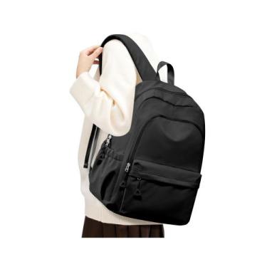 Imagem de Mochila BJLFS preta para escola, capacidade de 24 litros, 0,5 kg, leve