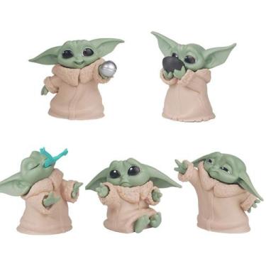 Imagem de Boneca Baby Yoda AODERTI de 4-6 cm de altura em PVC para crianças de 3