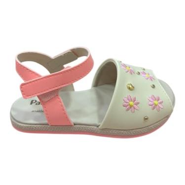 Imagem de Sandália Infantil Espadrilhe Pampili Lala Flor Rosa Nude (Rosa Nude, BR, Criança de 1 a 3 anos, Numérico, P, 24)