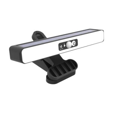 Imagem de Baoblaze Luminária de segurança solar com clipe, alimentada por energia solar, lâmpada de parede portátil, à prova d'água, para áreas externas, para cercas, Luz Branca