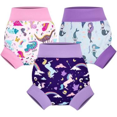 Imagem de Fraldas de natação MooMoo Baby 3 peças à prova d'água 3T