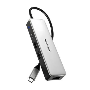 Imagem de Hub USB-C com Porta RJ45 Ethernet 2.5Gbps, 2 USB-A e 1 USB-C 10Gbps, Carregamento 85W, Plug & Play, Carcaça de Alumínio, Compatível com Windows, macOS e Linux, Prata