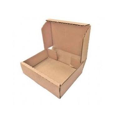 Imagem de Caixa Cartonada, Caixa Papelão Montavel, Kit 100 Caixas de Papelão 16x12x3,5cm, Corte E Vinco Encaixe