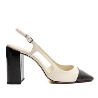Imagem de Sapato Slingback Salto Bloco Schutz Bege-Feminino