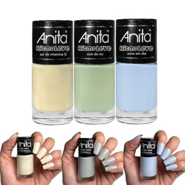 Imagem de Kit Esmaltes Anita Coleção Ritmo Leve Tons Pasteis Esmalte (3 Cor)