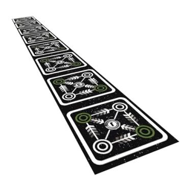 Imagem de menolana Tapete de escada de agilidade, equipamento de treinamento de velocidade, futebol multifuncional, tênis, treino de pés antiderrapante para treino, 40cm X 360cm