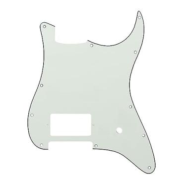 Imagem de ROZILO 11 furos ST/Strat Style One Humbucker Pickguard para EUA/México Fender Tom Delonge Strat guitarra elétrica marfim 3Ply