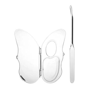 Imagem de ChuYiElegance Paleta de maquiagem, bandeja para mistura de maquiagem, elegante, compacta, portátil, paleta de cosméticos profissional para base, nail art para