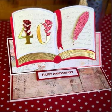 Imagem de Alinacutle 1 conjunto de moldura de livros abertos e garras corte de metal cortado para feliz aniversário dia dos namorados presente de papel artesanato feito à mão cartões de felicitações faça você