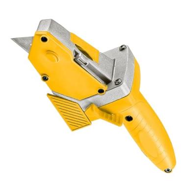 Imagem de Cortador Manual Profissional para Drywall, Amarelo, com Régua de Medição Integrada, Ferramenta de Corte Preciso para Placas de Gesso oba