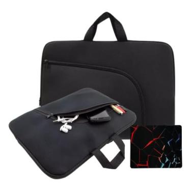 Imagem de BDNET, Capa Case Pasta Para Notebook 15,6 Luva Preto + Mouse Pad