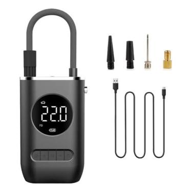 Imagem de BDNET, Bomba Ar Compressor Digital Portatil Encher Pneu Bike Carro