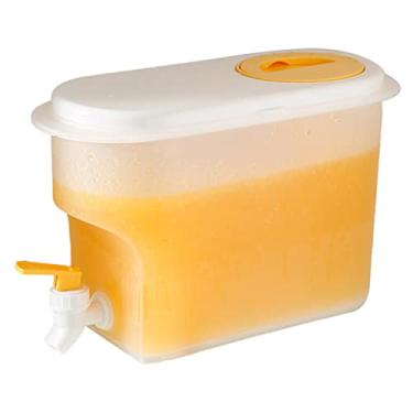 Imagem de YOUTHINK Dispensador de Bebidas de Plástico, Recipiente de Bebidas Frias de Verão Com Torneira, Capacidade de 3,9L para chá Gelado, Limonada e Leite para Casa e Festas (Branco)
