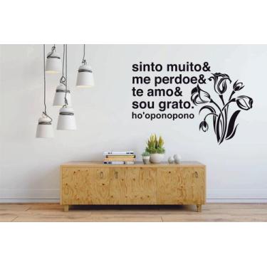 Imagem de Adesivo de Parede Decorativo Motivacional Ho'oponopono - V3 Shop