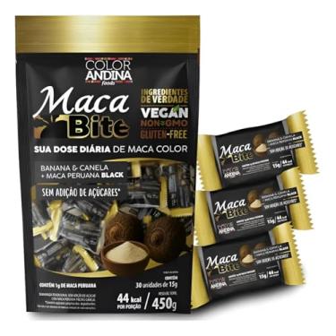 Imagem de Doce Fit Maca Bite Banana e Maca Black Zero Adição de Açúcar Color Andina 30un